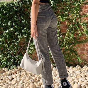 UO plaid high waisted trousers